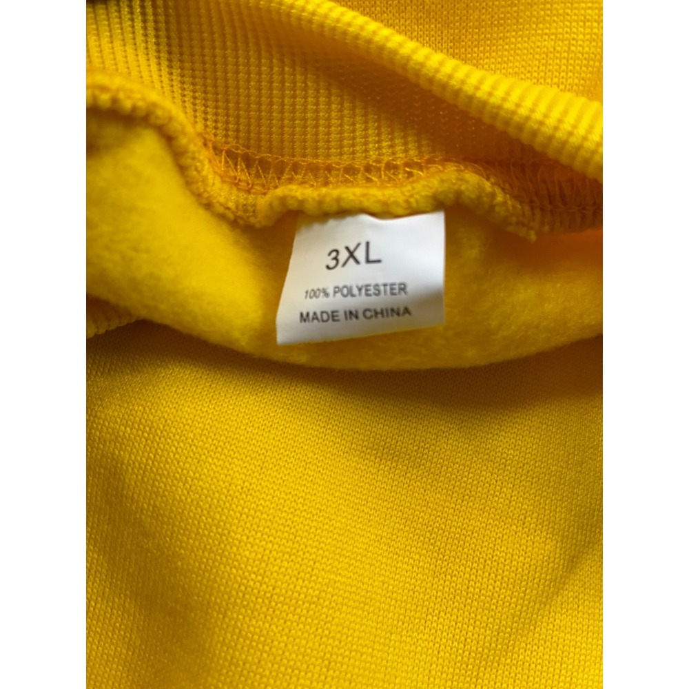 Yellow Sweatsuit Set Crewneck Sweatshirt and Joggers 3XL Fleece Lined Loungewear - Picture 12 of 12